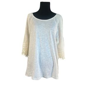 Eri & Ali Anthropologie Crochet Lace Boho Blouse - Size Medium, NWT